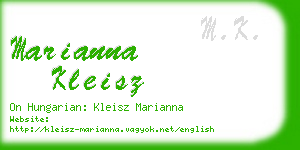 marianna kleisz business card